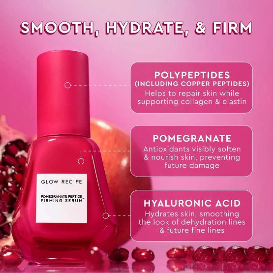 GLOW RECIPE Pomegranate Peptide Firming Serum - 30ml